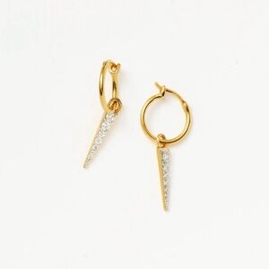 Missoma  Earrings - Pave Spike Charm Hoop